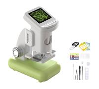 Microscope numérique rechargeable avec écran de 5,1 cm, support réglable, lumière intégrée pour enfants, observation étendue, microscope numérique intelligent