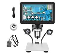 Microscope numérique, résolution 1080P, grossissement 1200X, éclairage LED réglable , BLANC, 1200 fois