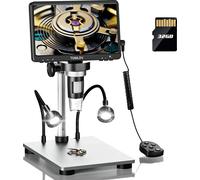 Microscope numérique, résolution 1080P, grossissement 5X à 1200X, écran rotatif