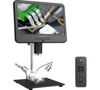 Microscope numérique, résolution 12MP, écran LCD 10,1", grossissement 260X, oculaire monoculaire