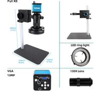 Microscope numérique, résolution 38MP / 13MP, grossissement 130x, kit 13MP