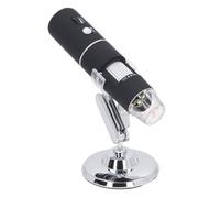 Microscope Numérique sans Fil 50 à 1000x 2MP HD WiFi Portable Portable Porabin USB Microscope Microscope Caméra avec 8 Lumières LED Réglables pour iOS Windows (Black)