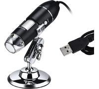 Microscope numérique USB 1600X grossissement 8 LEDs avec support compatible avec Android Windows/ XP Win 7 8 10 Vista Linux Mac Loupe d'inspection portative