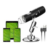 Microscope Numérique USB, 720P WiFi Endoscope Portable 50X-1000X avec Endoscope à 8 LED, Support en Métal pour Android iOS iPhone iPad