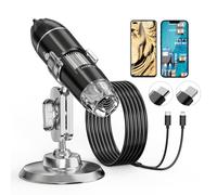 Microscope numérique USB, AOPICK Caméra de Endoscope à Grossissement 50X-1600X, Microscope Digital Portable avec 8 Lumières LED pour Android (USB-C), iPhone et iPad