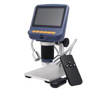 Microscope numérique USB avec lumière de remplissage externe, écran de 10,9 cm, support et télécommande pour soudure, PCB, réparation de montres et de téléphone, évaluation de bijoux