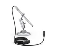Microscope Numérique USB-C, Grossissement de 10x à 200x, 8 LED, Support Métallique Rotatif Portatif