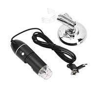 Microscope Numérique USB, Grossissement 1600x, Caméra HD 1920x1080p, Compatible avec iOS//OS X, Alliage d'Aluminium, avec 8 LED, pour Observation de Plantes et Minéraux