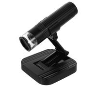 Microscope Numérique USB Portable 50 à 1000x Noir Abs, Haute Résolution | Batterie 700 Mah, Grossissement Oculaire 5x et Objectif 10x, Détails Nets