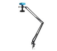 Microscope Numérique Vidéo Industriel, Caméra 48mp 4K 1080P HDMI USB, Zoom 130X, Objectif À Monture C, Support en Porte-à-Faux for Réparation Et Soudage Clair Et PréCis