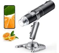Skybasic Microscope Numérique WiFi，Microscope de Poche à Grossissement 50X à 1000X 1080P, Microscope Digital Portable avec 8 LED pour Android et iOS, Windows Mac