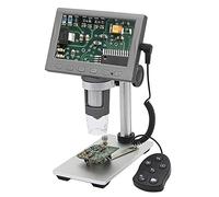 Microscope Numérique WiFi À Grossissement 1000X, Écran De 4,5 Pouces, Mise Au Point Ultra-précise De 24 MP, Batterie Rechargeable, avec Télécommande Filaire, Compatible Windows Et Mac OS(Metal Stand)