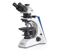 Microscope polarisant [noyau OPM 181] Le polarisant pour les utilisateurs flexibles et professionnels, système optique : Infinity, tube : binoculaire, éclairage : halogène 6 V/20 W (lumière transparente).