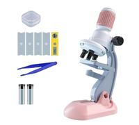 Microscope portable en plastique pour enfants Grossissement 1200x haute résolution Facile à concentrer Découverte scientifique Cadeau éducatif Microscope portable pour enfants