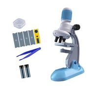 Microscope portable en plastique pour enfants Grossissement 1200x haute résolution Facile à concentrer Découverte scientifique Cadeau éducatif Microscope portable pour enfants