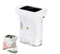 Microscope Portable Enfant,Microscope NuméRique 1000x avec éCran IPS 2,4″,8 LED,USB Rechargeable, Jouet Scientifique Et éDucatif,Kit Scientifique pour La Maison,L'éCole Et Le Laboratoire (Blanc)