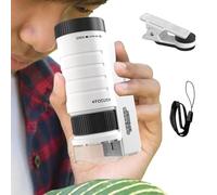Microscope Portable - Jouet STEM pour | Microscope pédagogique ABS - Visionneuse Portable avec Lumière LED pour L'observation des Cellules Animales, L'exploration 'Apprentissage De