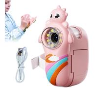 Microscope Portable pour, 1000x Dessin animé avec 8 lumières LED réglables, écran LCD interactif de 5,1 cm, Dinosaure, Apprentissage précoce des Filles