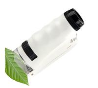 Microscope Portable pour 60X-120X | Visionneuse Scientifique Portable à lumière LED | Jouet de Laboratoire d'étude de Poche pour Les Aventures STEM | Équipement d'expérimentation d'apprentissa