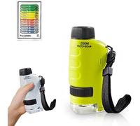 Microscope Portable pour Enfant 2026 - MiniScope de Poche 60x à 120x, Jouet Scientifique Éducatif pour Petits Scientifiques et Expériences, (Vert)