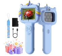 Microscope portable pour enfants, avec écran de 2,4" et mise au point automatique, mini microscope numérique pour jouets de jardin