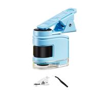 Microscope portable pour enfants avec niveaux de grossissement 10x, 30x, 60x et clip de téléphone pour observer les enfants, microscope portable avec grossissement multiple pour exploration