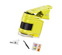 Microscope portable pour enfants avec niveaux de grossissement 10x, 30x, 60x et clip de téléphone pour observer le grossissement