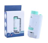 Microscope portable pour enfants avec zoom 200x, lumière LED, mode téléphone portable et lentille optique à mise au point rapide pour les activités scientifiques éducatives (vert)