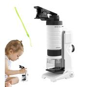 Microscope portable pour enfants - microscope scientifique portable avec source à double lumière | Jouet éducatif pour garçons et filles, outil de laboratoire d'apprentissage STEM par nature