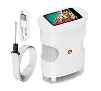 Microscope portable pour jouet expérimental rechargeable grossissant 1000X numérique avec écran de 5 cm | Microscope pour filles, école, maison, laboratoire, science, exploration, découverte