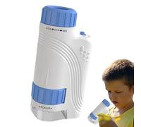 Microscope portable pour , jouet scientifique à 60 - 120 x agrandissements - avec lumière LED et design portable - idéal pour les adolescentes, étudier en classe jardin, camping, activités
