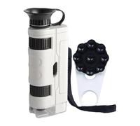 Microscope Portable pour - Jouet Scientifique avec Grossissement 100X - Microscope de Poche | Jouet Éducatif Scientifique pour Apprentissage des Sciences Exploration en Plein Air Projets de Classe