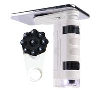 Microscope Portable pour - Jouet Scientifique avec Grossissement 100X,Microscope pour Pièces | Apprentissage Scientifique Exploration Plein Air Étude Nature Projets Classe Cadeaux Anniversaire Noël