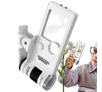 Microscope portable pour - Loupe lumineuse 7 x 6,5 x 11 cm | Microscope de poche pour , 10 x 80 x Microscope portable avec poche éclairée à LED pour plus de 6 ans pour une expérience