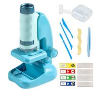 Microscope Portable pour | Microscope Pédagogique Grossissement 60x-180x - Jeu d'Éveil Scientifique pour Découverte dès 2 Ans
