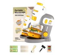 Microscope portable pour , microscope pour débutants pour | Kit de microscope éducatif haute définition | Microscope à piles avec lumière LED pour jouer