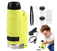 Microscope portable pour - Outil scientifique portable grossissant 250x avec lumière LED | Jouet de microscope d'exploration en plein air pour , étude de la nature