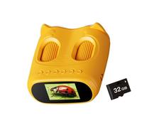 Microscope portatif avec caméra 4K, jaune | Design rechargeable pour l'exploration et l'aventure avec appareil portable adapté pour les enfants débutants et