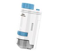 Microscope portatif for Enfants 80-200X, Mini Microscope, 12 Lames d'échantillons, d'extérieur for, équipement Scientifique for(Blue)