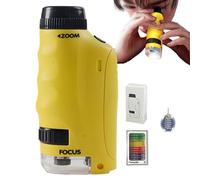 Microscope portatif pour enfants, microscope de poche portable avec lumière LED et grossissement 1000x | Microscope d'entrée de gamme pour enfants pour les cours de science, les projets MINT, la