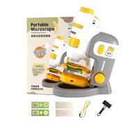 Microscope portatif pour - Kit de Microscope éducatif Haute définition - Jouets scientifiques pour, microscopealimenté par Batterie avec lumière LED pour Apprendre à l'enfant de se pl