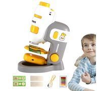 Microscope portatif pour - Kit de Microscope éducatif Haute définition - Jouets scientifiques pour, microscopealimenté par Batterie avec lumière LED pour Apprendre à l'enfant de se pl