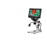Microscope, Portée numérique 12M, grossissement 1-1600X, écran LCD 9 Pouces, Mode de Lecture Photo et vidéo, 16 Langues(G1200 with Battery)