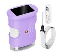 Microscope pour 1000X - Portable numérique rechargeable, Jouet de sciences de l'éducation, Laboratoire scolaire à domicile, Exploration de la nature en plein air, Instrument d'apprentissages