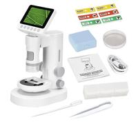 Microscope pour, 100X-1000X Jouet De Projet STEM, Loupe d'Extérieur, pour Filles Passionnés De Science Élèves du Primaire Curieux Explorateurs De La Nature