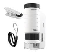 Microscope pour 60X-120X, jouet scientifique portatif, éducatif | Microscope pour enfants 60 x à 120 x, design portatif, encourage l'apprentissage STEM, comprend un clip de téléphone et une