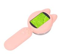 Microscope pour Enfants Écran HD IPS 3 Vitesses Luminosité de la Lumière LED Loupe de Poche Portable Microscope de Poche pour Enfants Mini Portée pour Enfants Microscope (Rose)