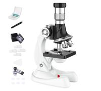 Microscope pour enfants - Kit de démarrage en métal - Mini microscope de laboratoire monoculaire - Kit de découverte scientifique - Outil d'apprentissage pour les élèves - Kit de microscope en métal