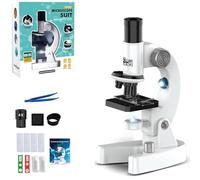 Microscope pour Enfants, loupe 200 x 4800x, kit de Microscope Portable, Jouet éducatif expérimental, Diapositives, préparations permanentes, Cadeaux de Pâques pour Enfants
