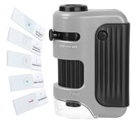 Microscope pour enfants - Microscope - Modèle de poche 60X-120X pour l'apprentissage des sciences - Microscope optique LED ABS avec